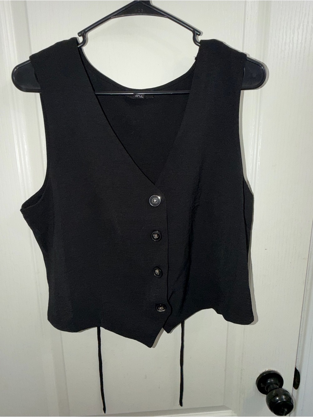Bwear Black Sleeveless Button Vest